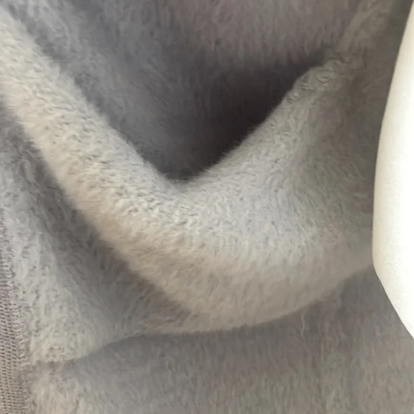 NWOT J CREW POINT SUR FUZZY CARDIGAN LT BLUE MEDIUM OVERSIZED ZIP UP JACKET - Picture 13 of 13